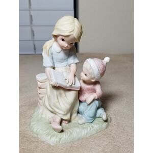 Lefton China Learning From The Bible Figurines 5" Hand Painted Taiwan Vintage